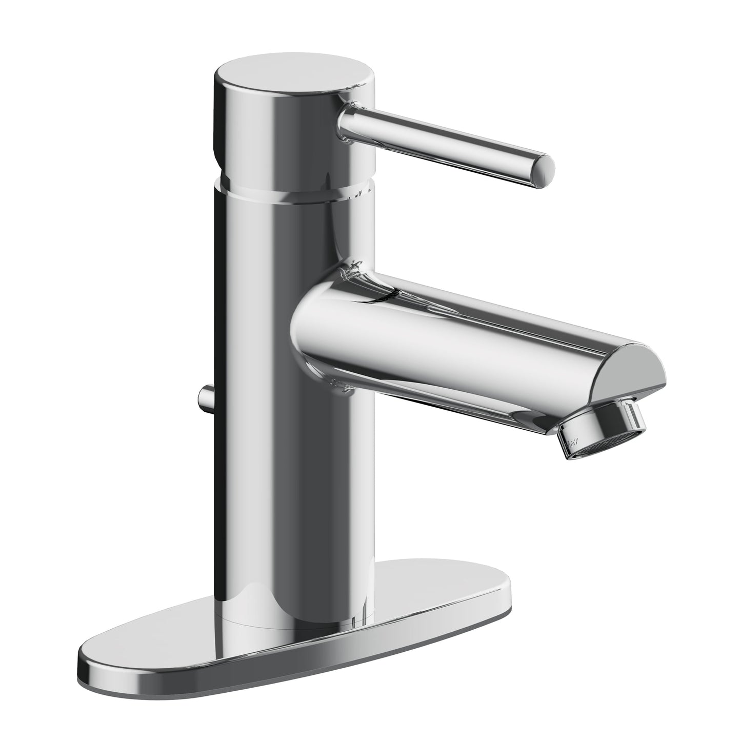 Eastport II Modern Single-Handle Bathroom Faucet with Deck Plate, Polished Chrome â€“ Design House, 593897
