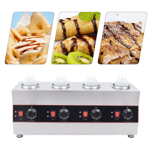 Electric Chocolate Sauce Warmer Toppings Bottle Warmer Hot Cheese Dispenser 640W