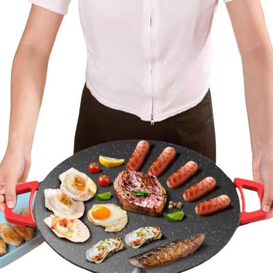 Electric Griddles Pancake Griddle Electric Anti-Scalding and Nonstick Design,Suitable for Family and Friends Gatherings,Five Adjustable Temperature Levels, 16-inch,800W