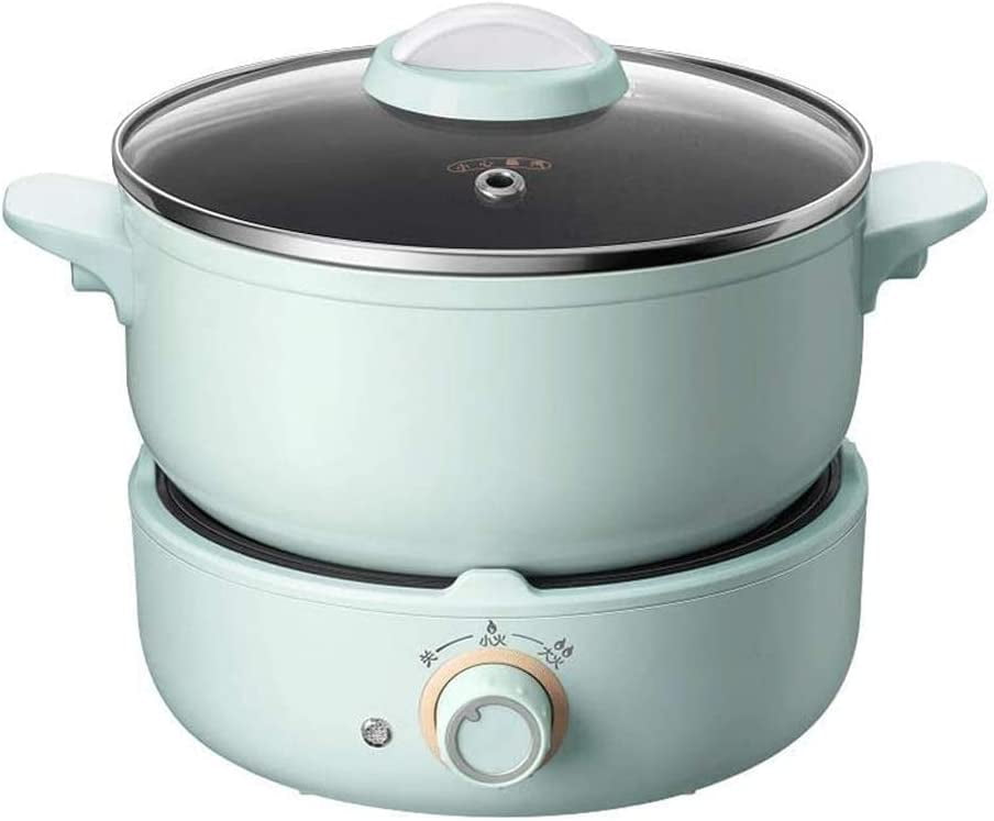 Electric Hot Pot Multifunction Rice Cooker Portable Split Type Pot Kitchen Cooker Non-Stick Frying Pan for Travel Kitchen with Steamer