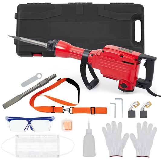 Electric Jackhammer Heavy Duty, 2200W Industrial Motor, Demolition Jack Hammer, Includes Carrying Case
