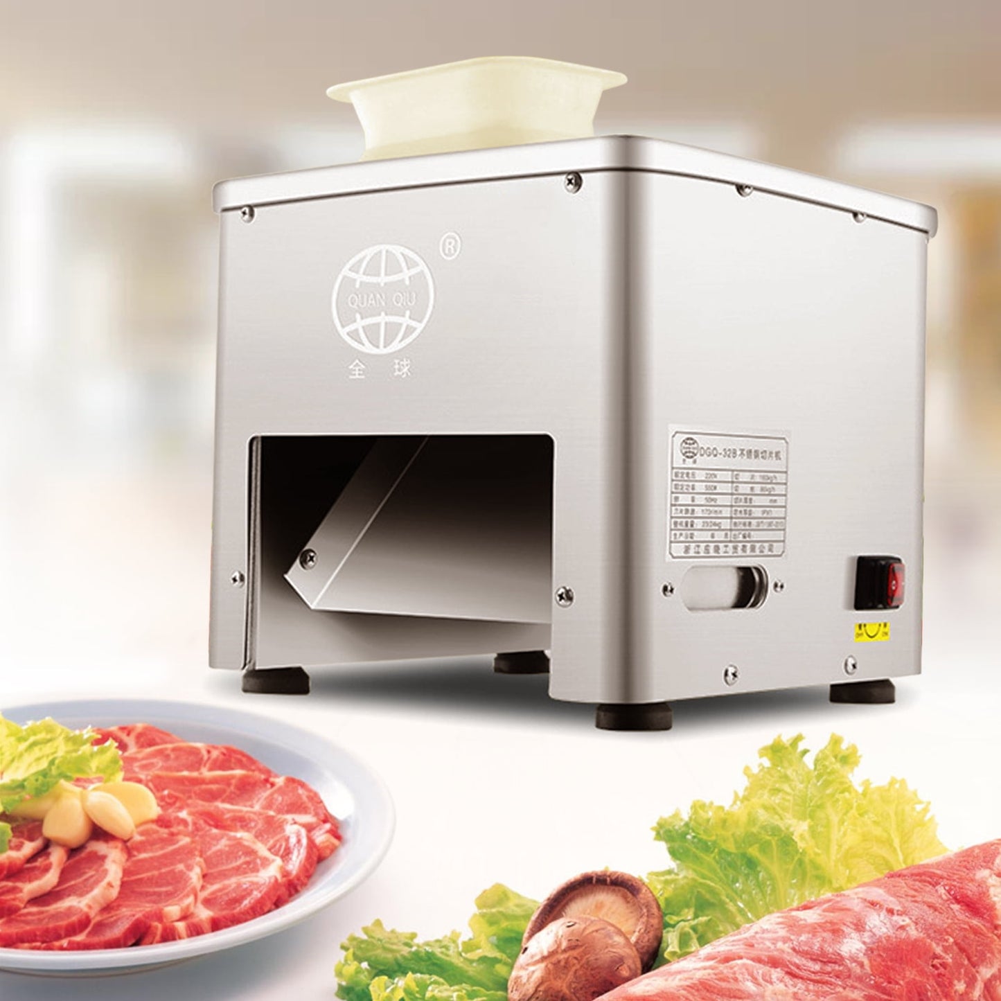 Electric Meat Mincer, Commercial-Grade Motor, Stainless Steel Construction & Sausage Stuffer