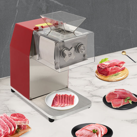 Electric Meat Processing Commercial Meat Cutting Machine with Transparent Cover for Cutting Any Meat Without Bones
