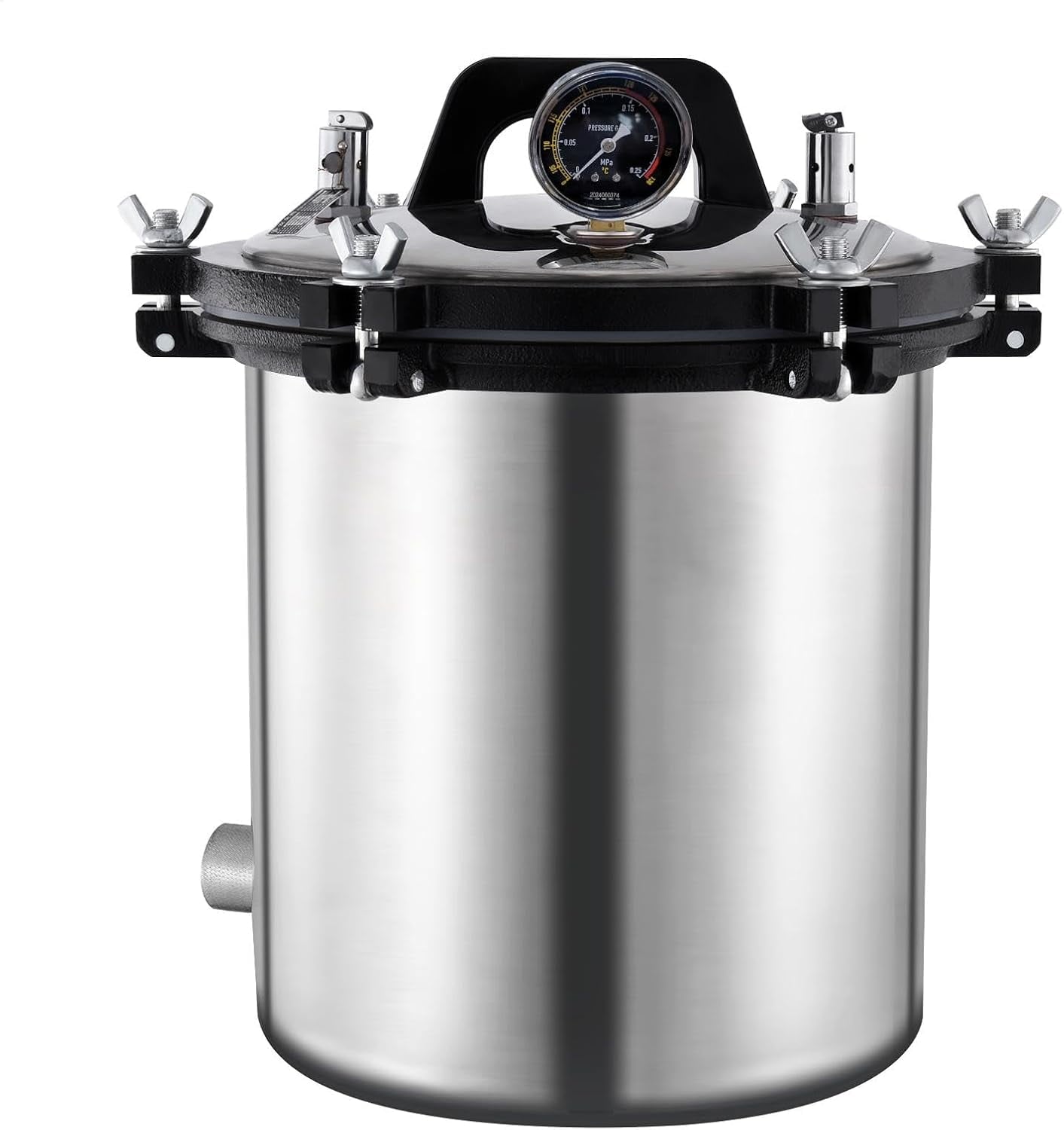 Electric Pressure Canner, 110V 18L Fully Automatic Lab Autoclave, Portable Canner Pressure Cooker, Stainless Steel Pressure Canning Pot With Gauge