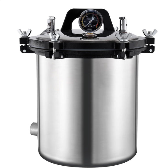 Electric Pressure Canner, 110V 18L Fully Automatic Lab Autoclave, Portable Canner Pressure Cooker, Stainless Steel Pressure Canning Pot With Gauge