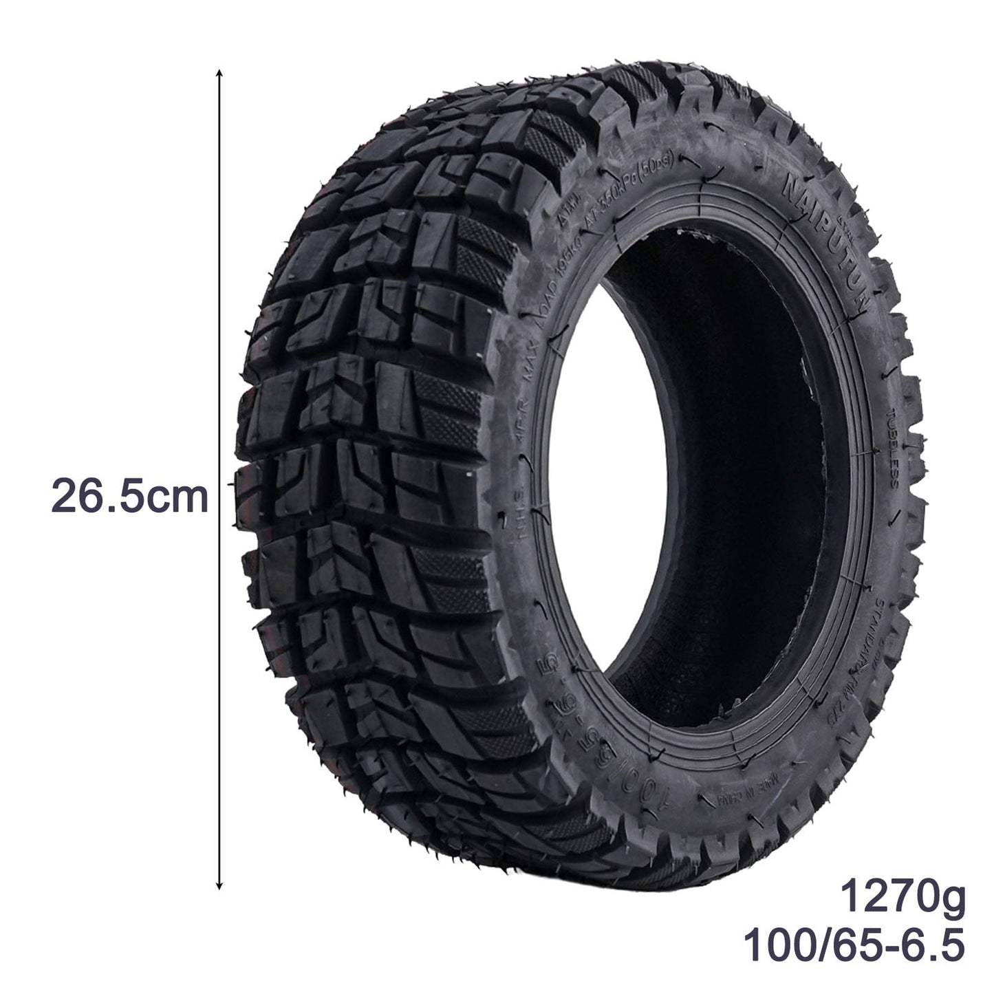 Electric Scooter Tire Tire 11 Inch 100/65-6.5 Practical To Use Rubber Tubeless Vacuum Widen 100/65-6.5 11 Inch