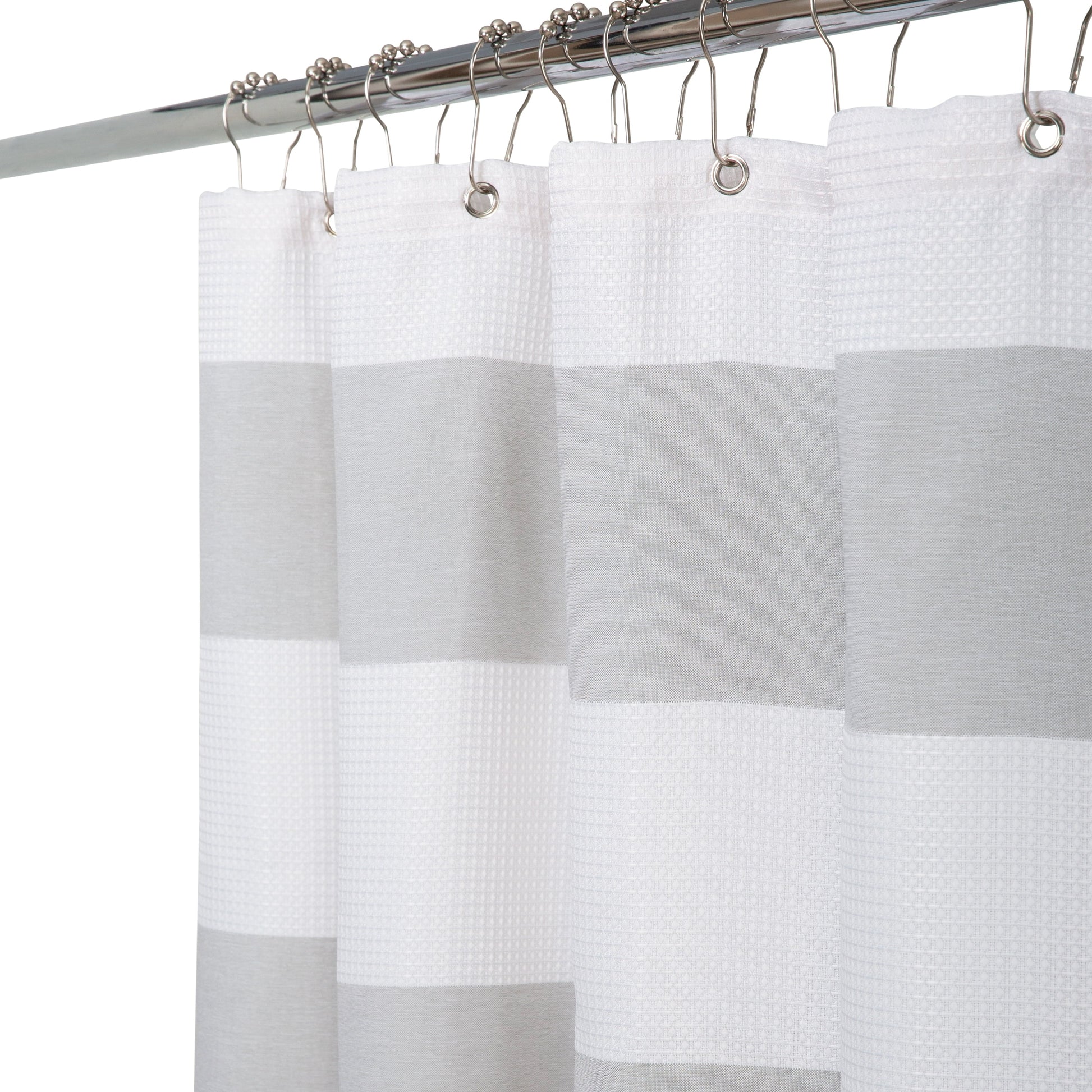 Elle DÃ©cor Jacquard Weave Shower Curtain in Grey Grey