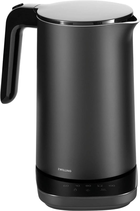 Enfinigy Cool Touch 1.5-Liter Electric Kettle Pro, Cordless Tea Kettle & Hot Water, Black