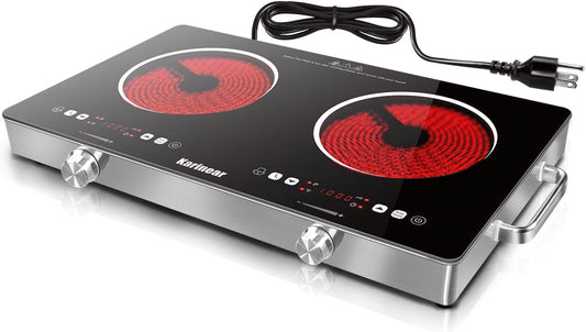 Estufa Cocina Electrica De 2 Hornillas Portatil Elegante y Potente NEW