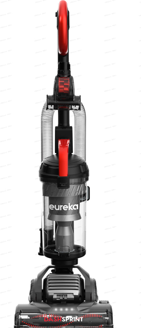Eureka DashSprint Dual Motor Upright Vacuum, 30 ft Hose, Black with Turbo Pet Tool - NEU610