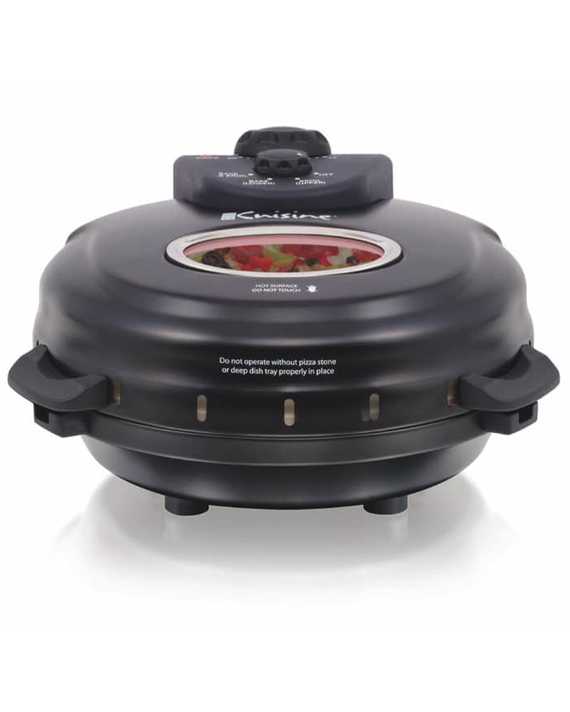 Euro Cuisine PM600 Pizza Maker With Rotating Stone & Deep Pan