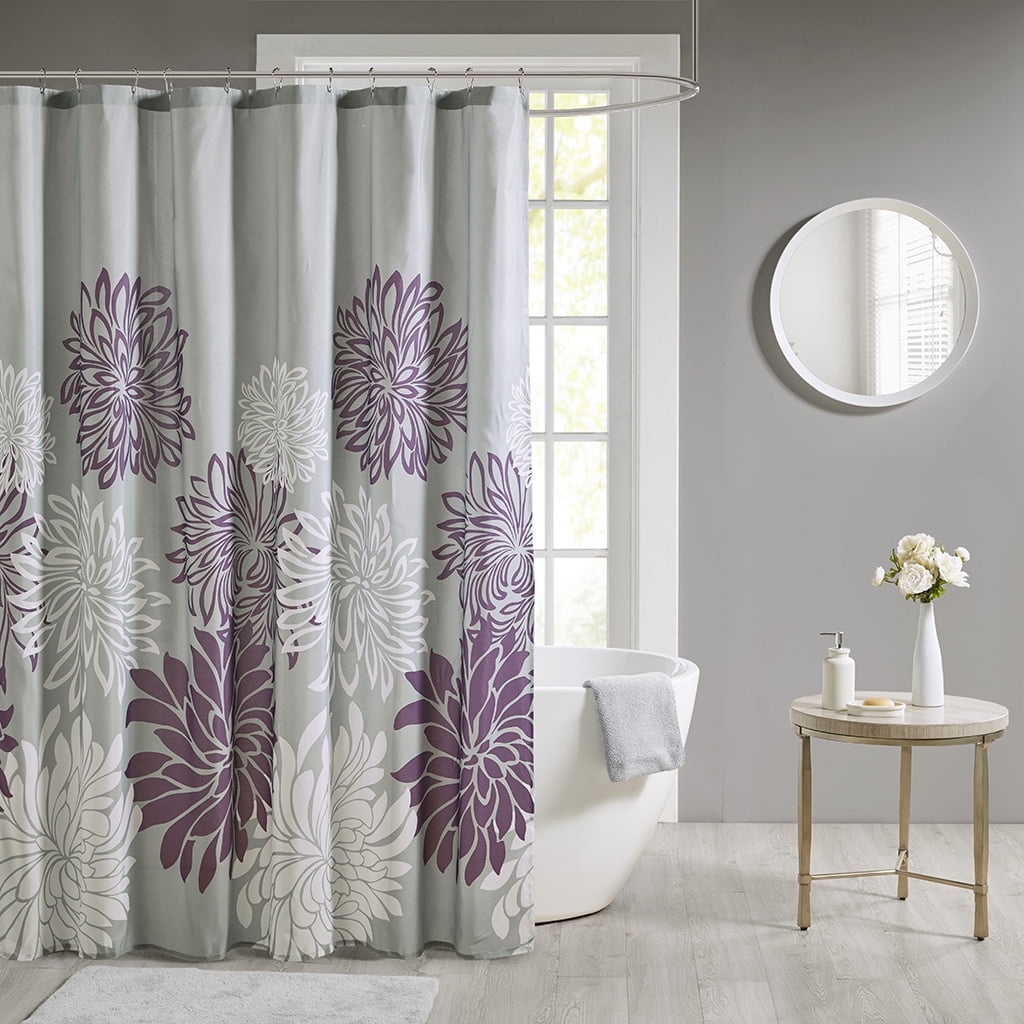 Euroco Printed Floral Shower Curtain