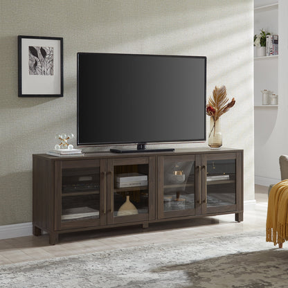 Evelyn&Zoe Quincy Rectangular TV Stand for TV's up to 75", White