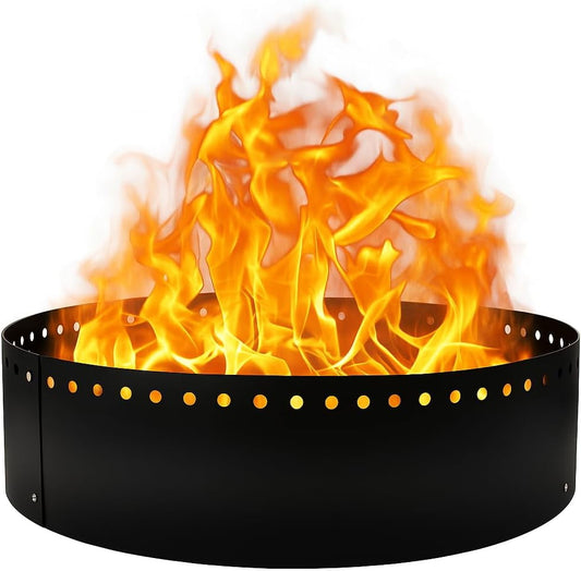 FEBTECH 48" Smokeless Fire Ring for Backyard Outdoor Camping Bonfires