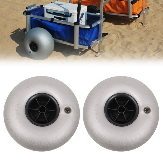 FETCOI 2pcs Balloon Beach Wheels Replacement Beach Tires 10" PVC Big Sand Wheels 88 LBS