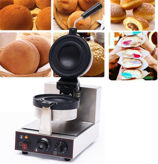 FETCOI Commercial Panini Press Sandwich Maker Nonstick Waffle Burger Iron Electric Breakfast Panini Press Grill Stainless Steel Panini Hamburger Baking Machine