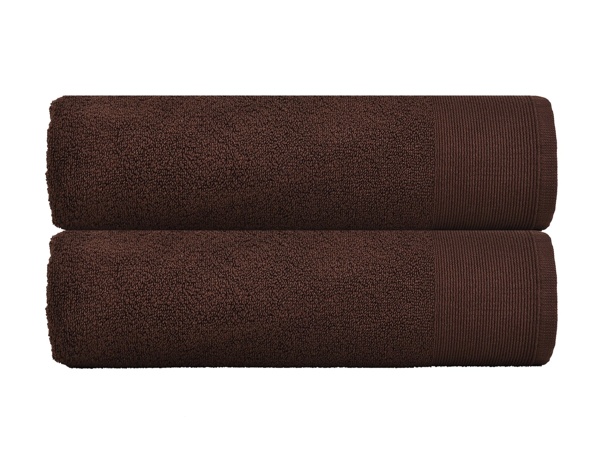 Fabstyles 2 Pieces Solid 600 GSM Cotton Bath Sheets, 36" x 67", Chocolate