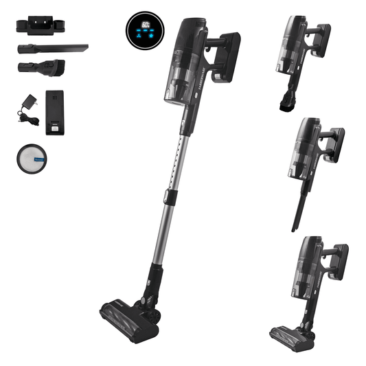 Farberware Cordless Elite Stick Vacuum Cleaner, Powerful Suction with 3 Speeds for Carpet and Hard Floors, Converts to Handheld Vacuum, LED Screen