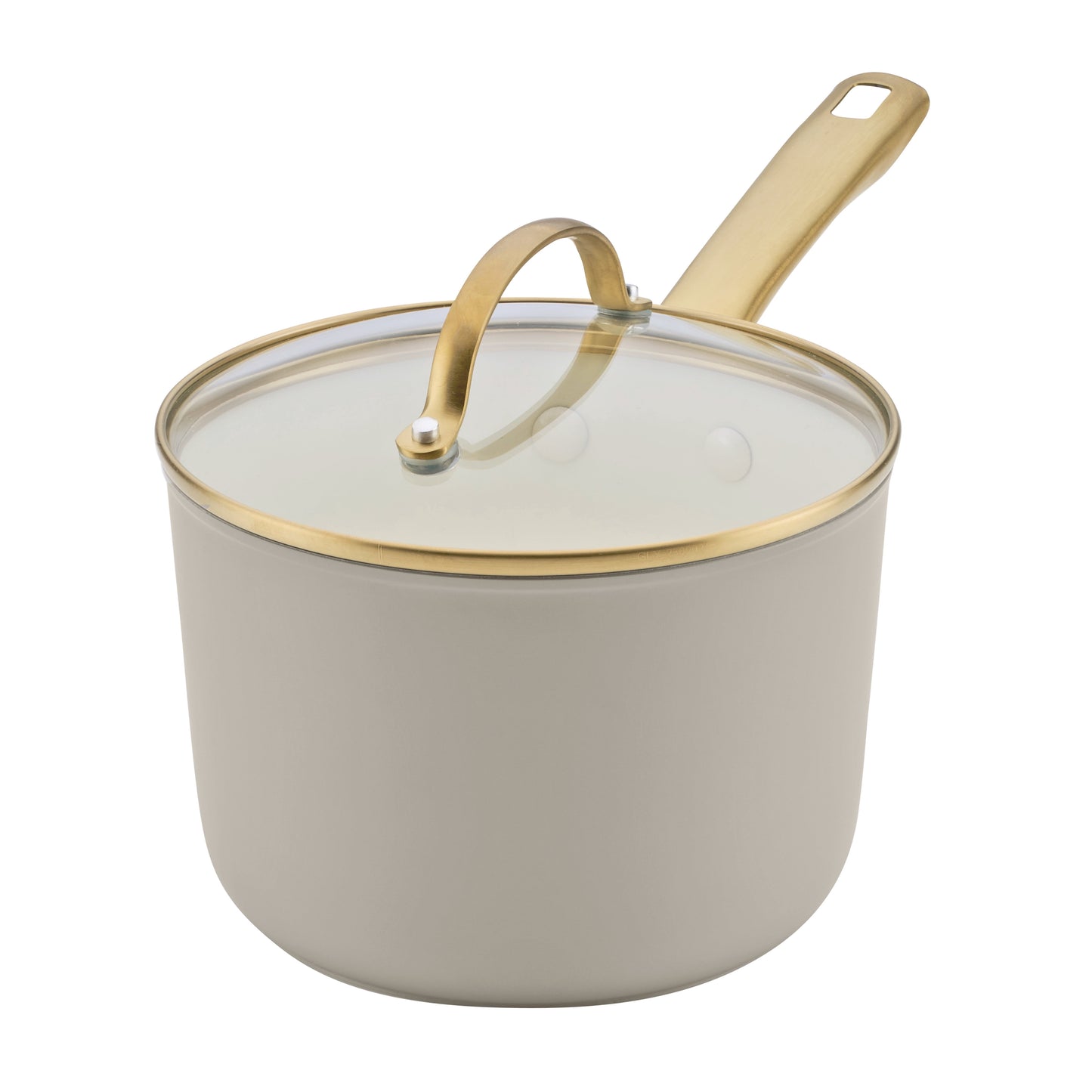 Farberware Forged Induction 3 Quart Ceramic Nonstick Sauce Pan, Dishwasher Safe and Oven Safe to 500Â°F with Stainless Steel Handle, Taupe