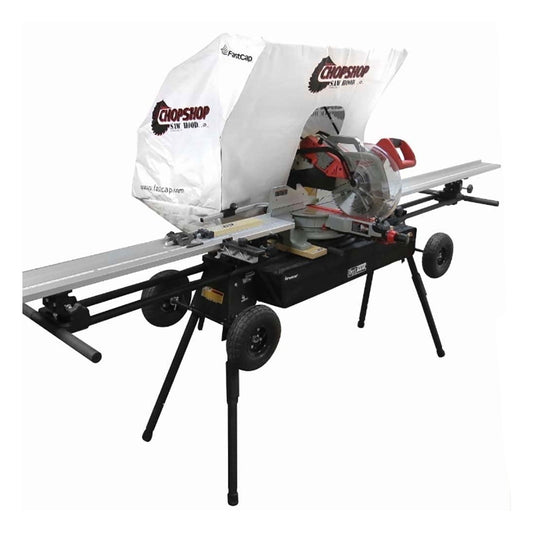 FastCap ChopShop 31 x 44 x 32 Inch Folding Waterproof Miter Saw Hood Cover White