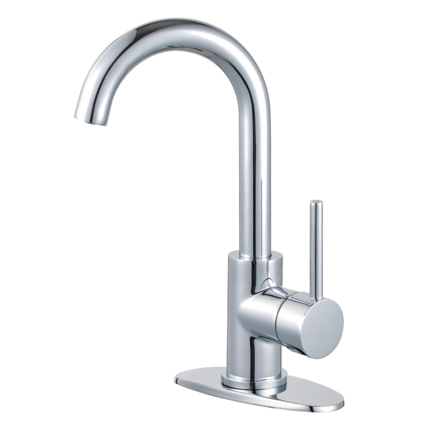 Fauceture LS8430DL Concord Single-Handle Bathroom Faucet with Push Pop-Up, Matte Black