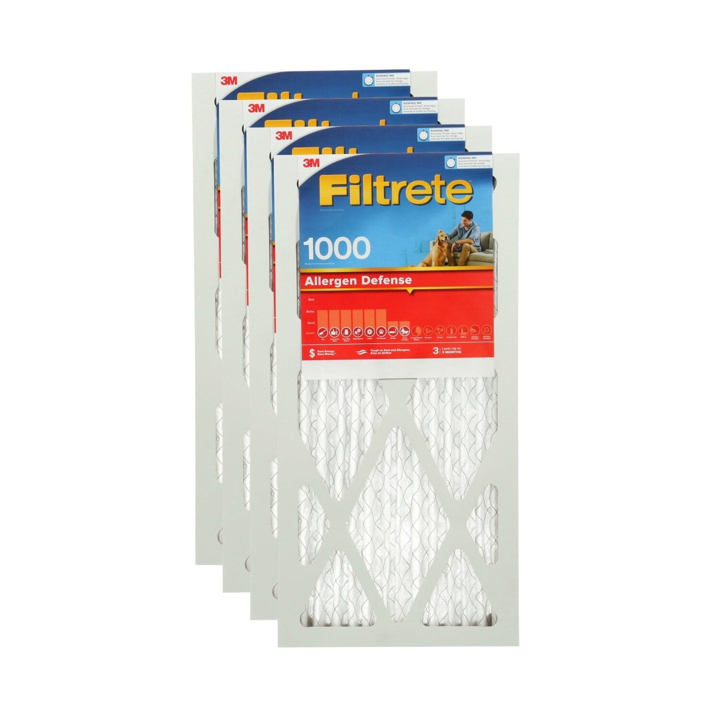 Filtrete 12x24x1 HVAC Furnace Air Filter, MPR 1000 MERV 11, Allergen Defense, 1 Filter