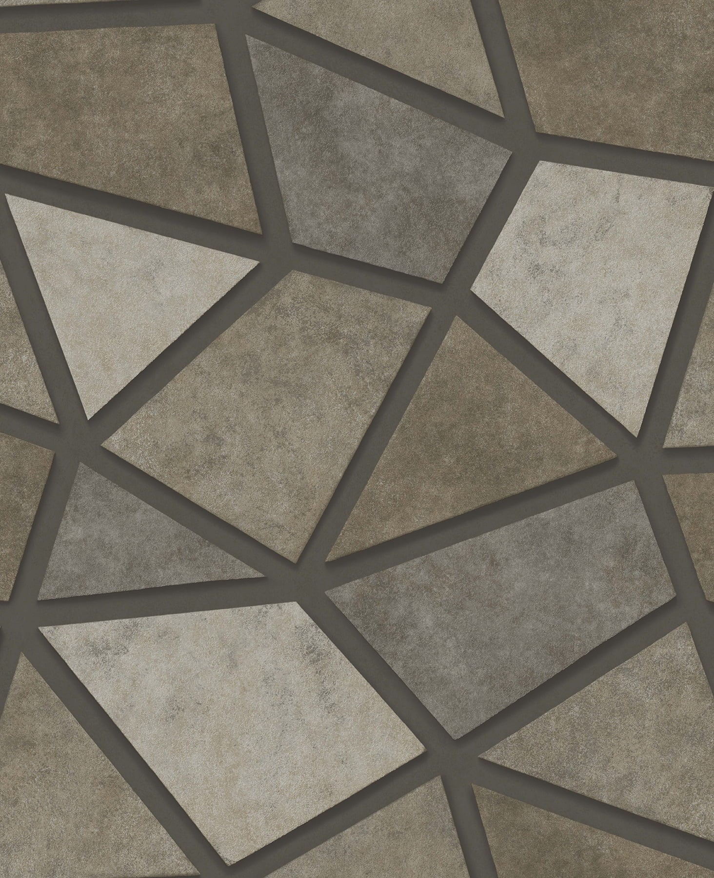 Fine Decor Coty Brown Mosaic Wallpaper