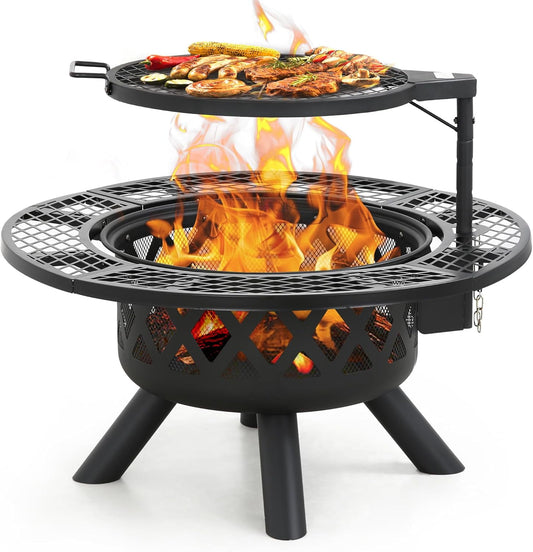 Fire Pit Patio Outdoor Fire Pit for Wood Burning Firepits for Outside