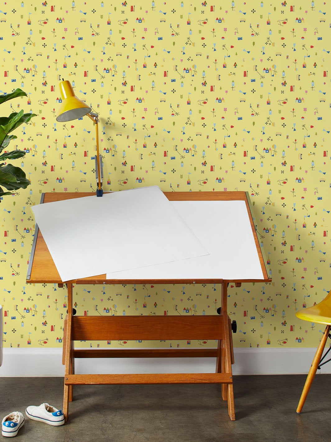 Fisher-Price Land Removable Vinyl Wallpaper by Fisher-Price - Yellow
