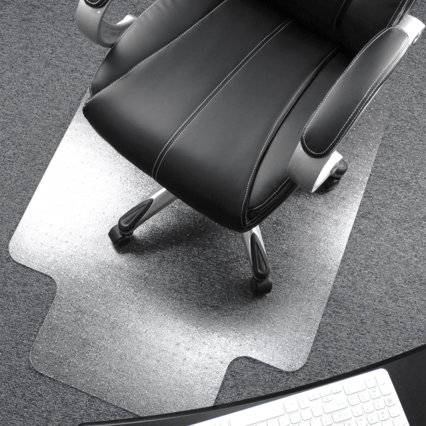 FloortexÂ® UltimatÂ® Polycarbonate Lipped Clear Chair Mat for Carpets up to 1/2" - 35 x 47"