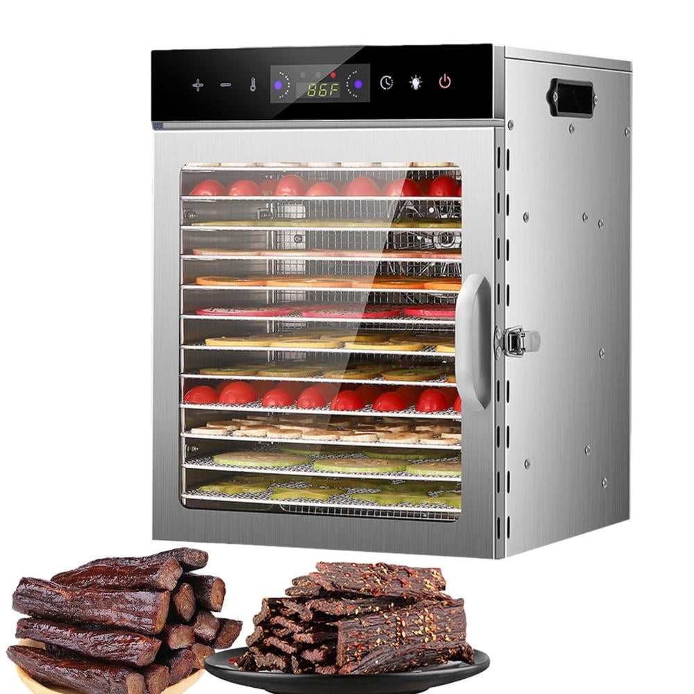 Flroha Commercial Food Dehydrator Dry Fruit Machine 12 Trays Meat Dehydrator Electric Food Preserver for Nuts Flowers Snack Vegetable amazing
