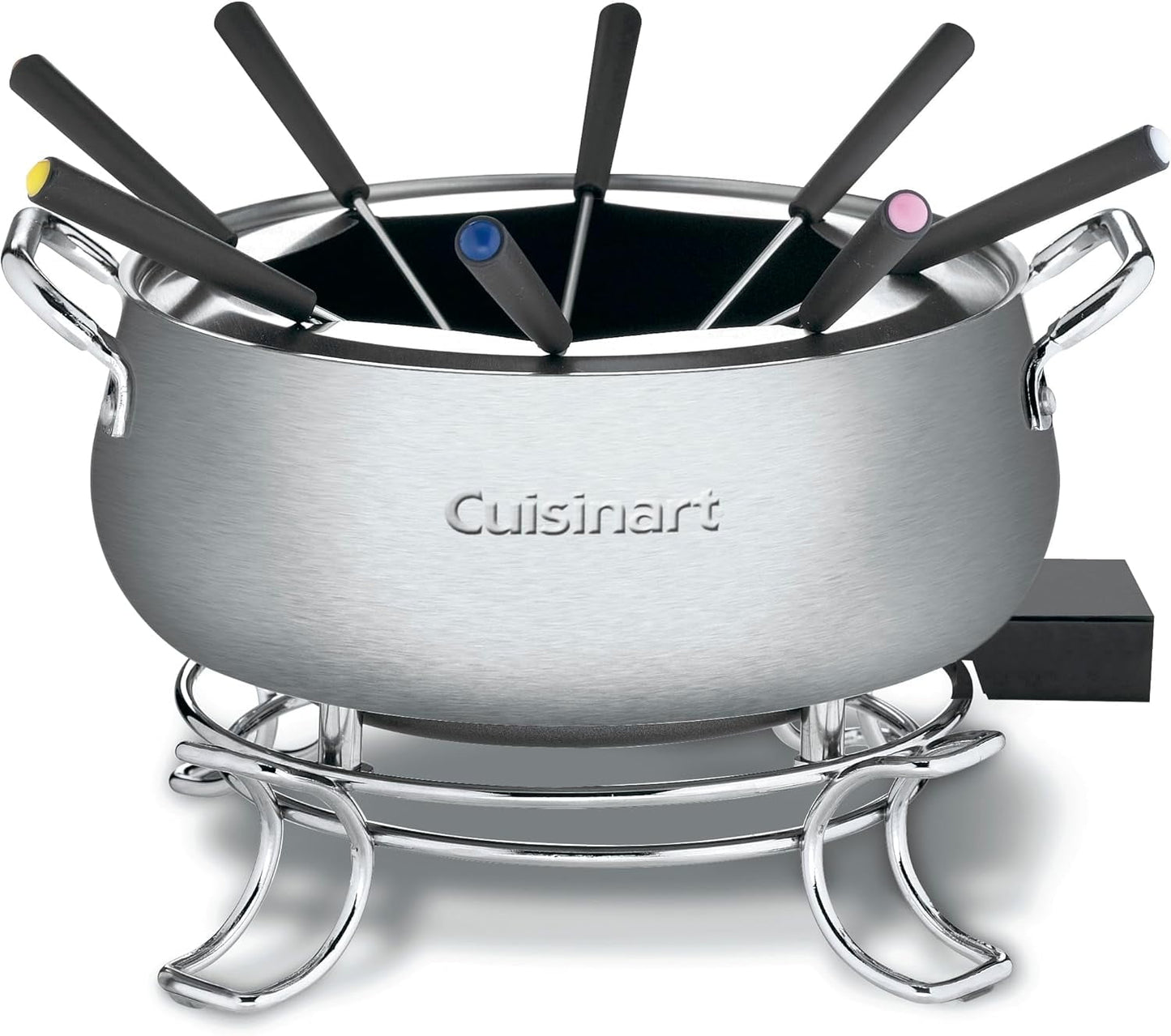 Fondue Pot, 3 Quart, For Chocolate, Cheese, Broth, Oil, Stainless Steel, CFO-3SSP1