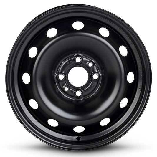 For 2012-2019 Fiat 500 15 Inch Painted Black Rim - OE Direct Replacement - Road Ready Car Wheel