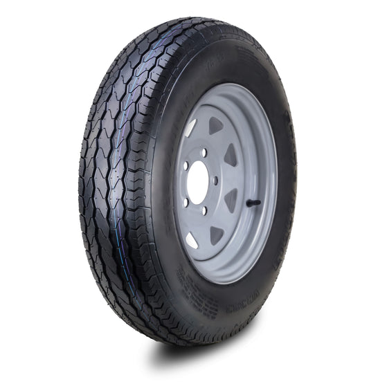 Free Country Trailer Tire Wheel Assembly ST175/80D13 6-Ply C 91L 5 Lug on 4.5" PCD Silver Spoke Rim