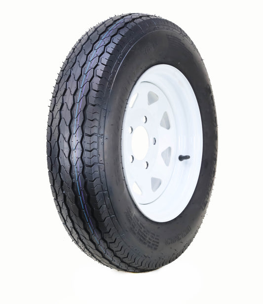Free Country Trailer Tire Wheel Assembly ST175/80D13 6-Ply C 91L 5 Lug on 4.5" PCD White Spoke Rim