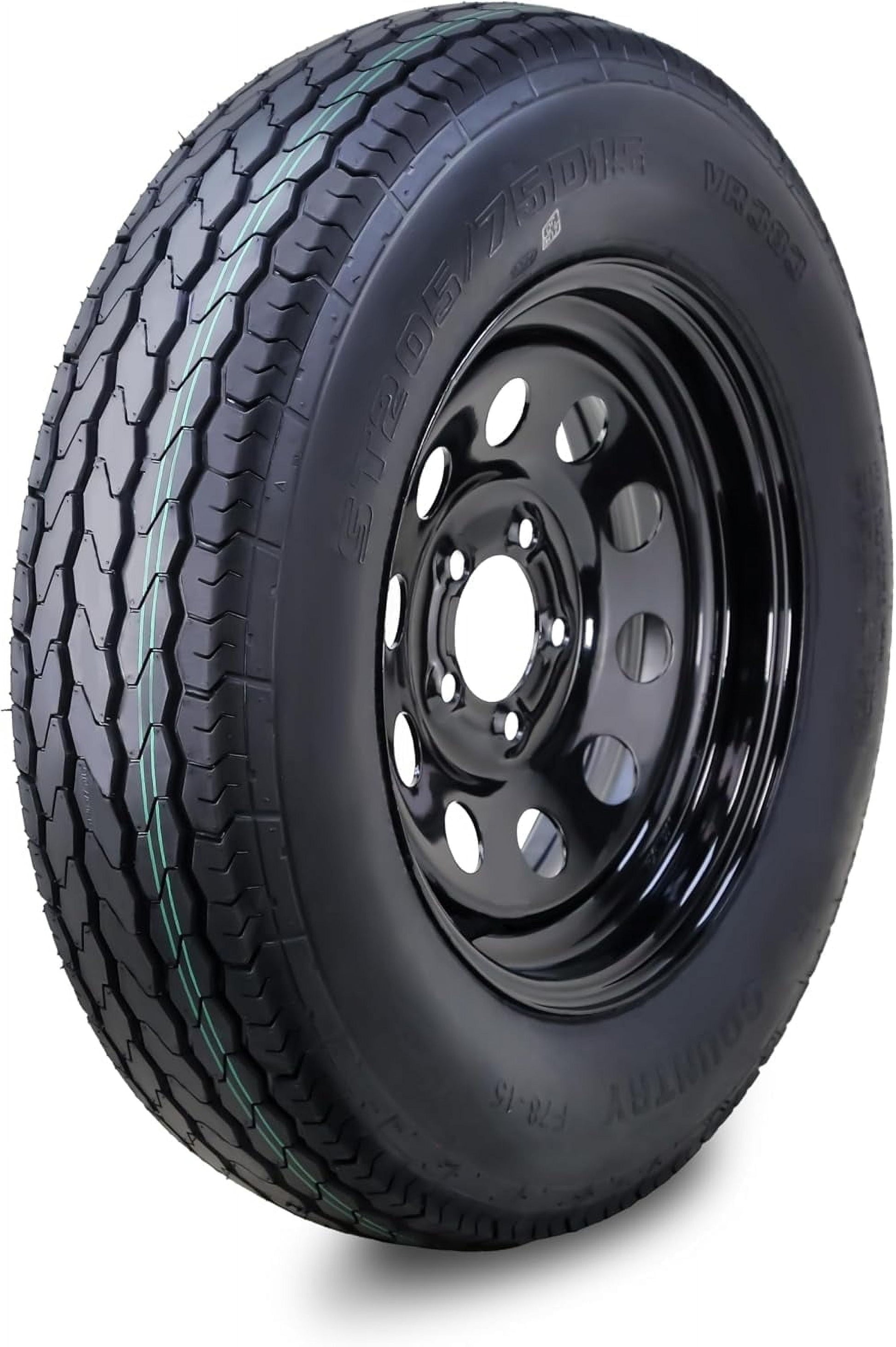 Free Country Trailer Tire Wheel Assembly ST205/75D15 6-Ply C 101L 5 Lug on 4.5" PCD Mod Rim
