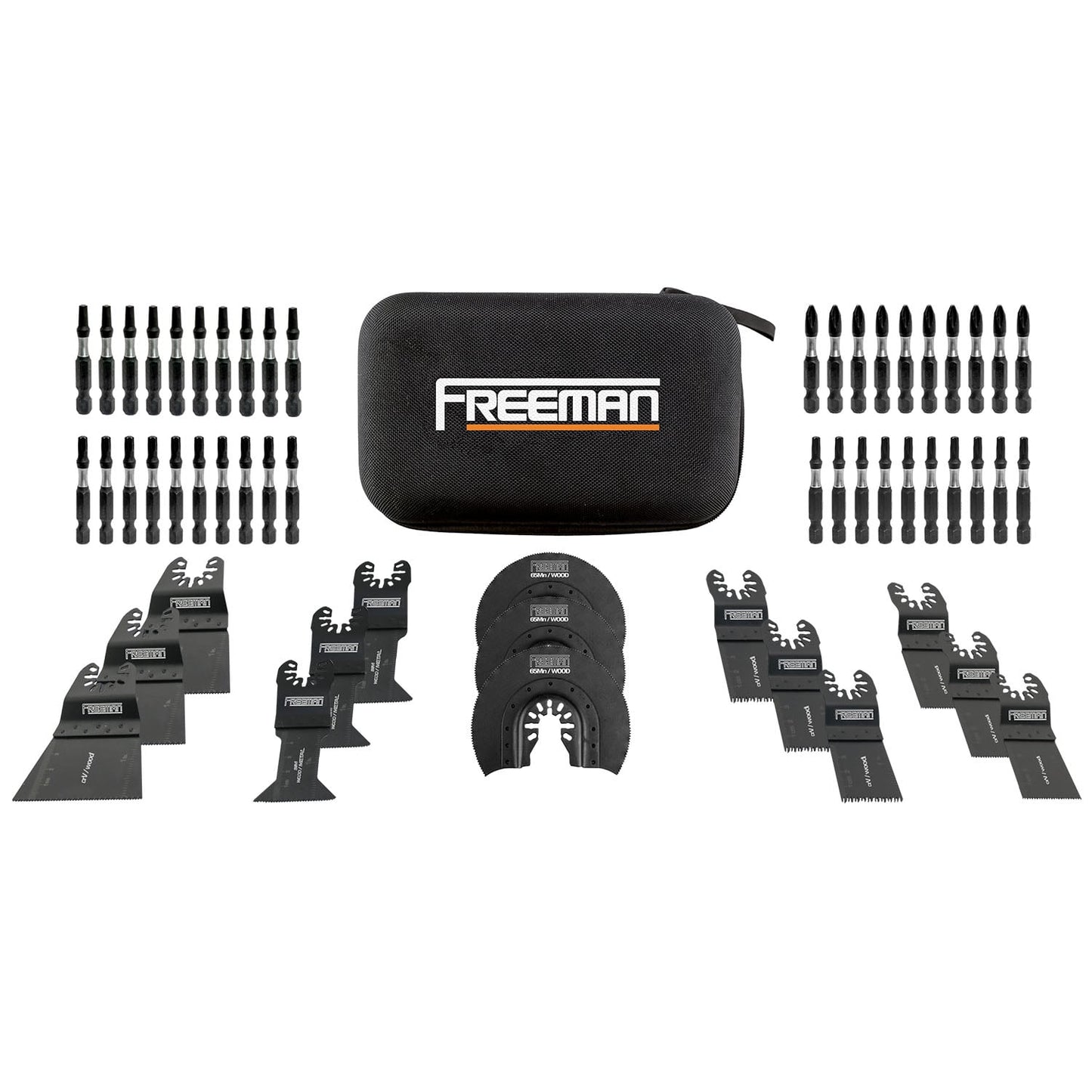 Freeman P55BBK 55-Piece Impact Driver Bits and Oscillating Blades Kit
