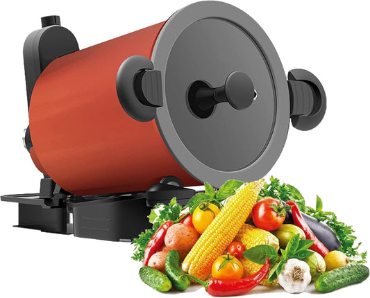 Full Automatic Cooking Machine,Intelligent Multi Cooker,Multi-Function Non-Stick Pan Stir-Fry Machine Cooker,360° Rotating Heating Pot Stirrer, for Cooking, Outdoor,20 * 23 * 24cm,Red
