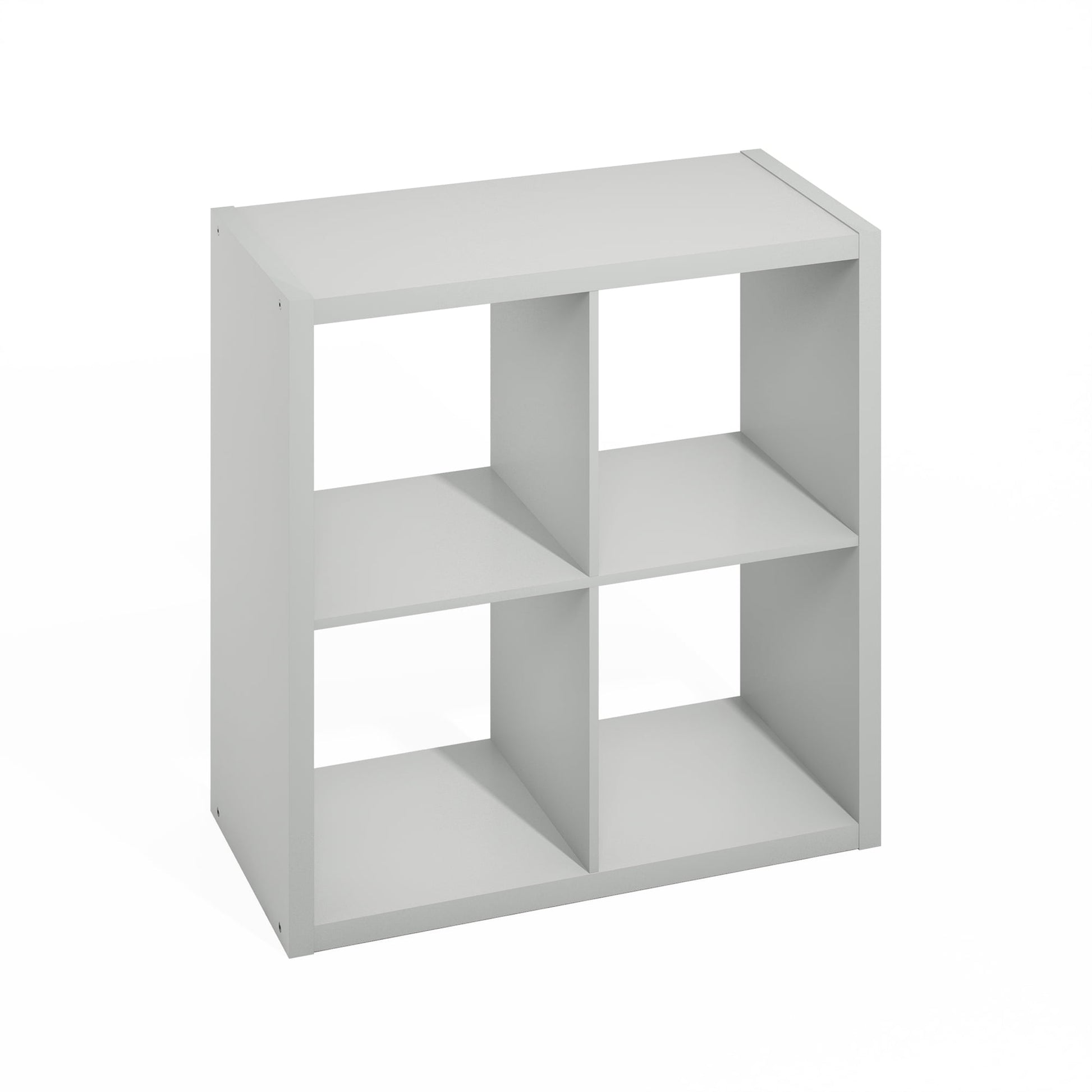Furinno Hermite 4-Cube Open Shelves Kitchen Storage, Kitchen Island, Bakers Rack, Buffet Sideboard, Light Grey