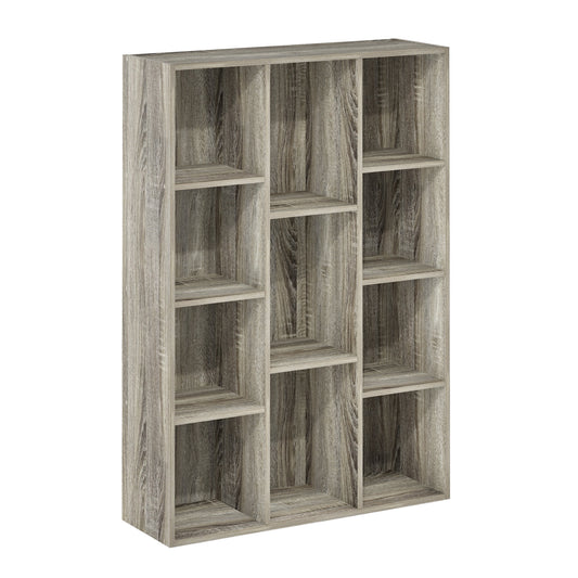 Furinno Luder 11-Cube Reversible Open Shelf Bookcase, White