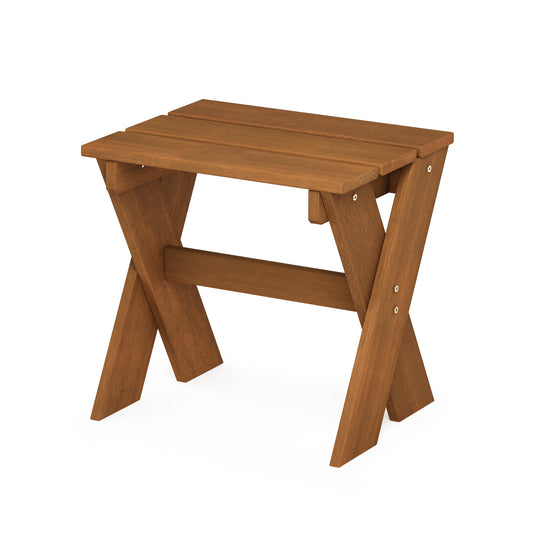 Furinno TIOMAN Patio Table, Outdoor Side Table, Flower Stand, Coffee Table, for Patio, Garden, Porch, Natural