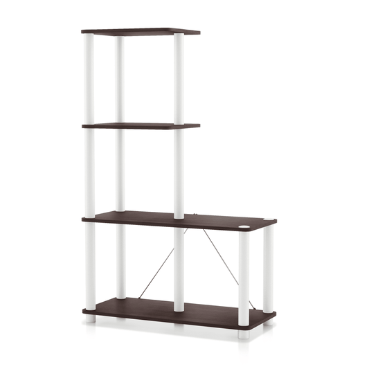 Furniture of America Brooks EstanterÃ­a Abierta para Adultos, 4 Estantes CÃºbicos, Blanca