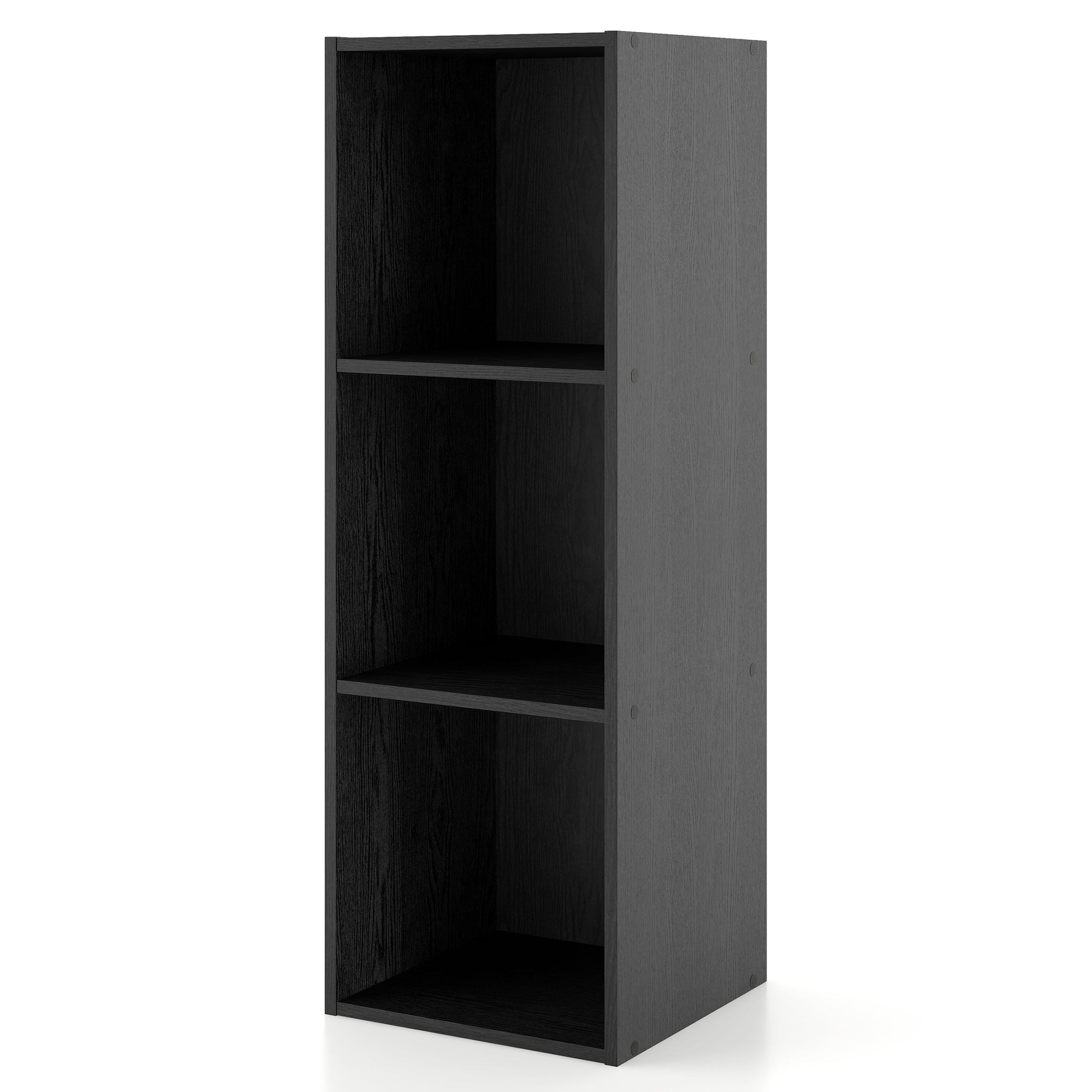 Furniture of America Seni Stackable Wood 3-Cube Bookcase in Black