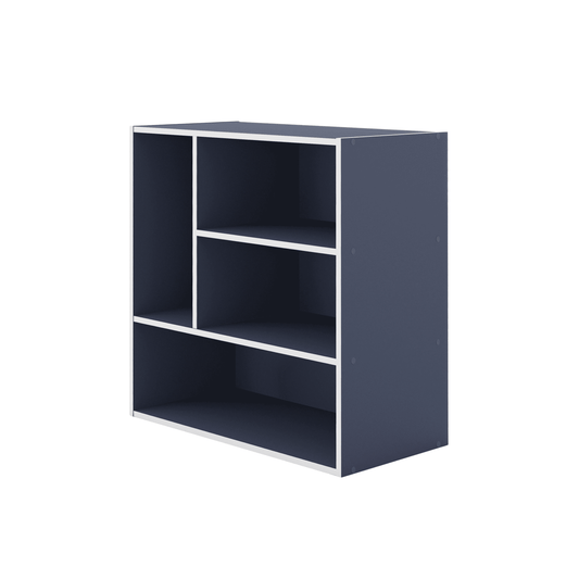 Furniture of America Brooks Stackable 4-Vertical Wood Steel Blue Bookcase