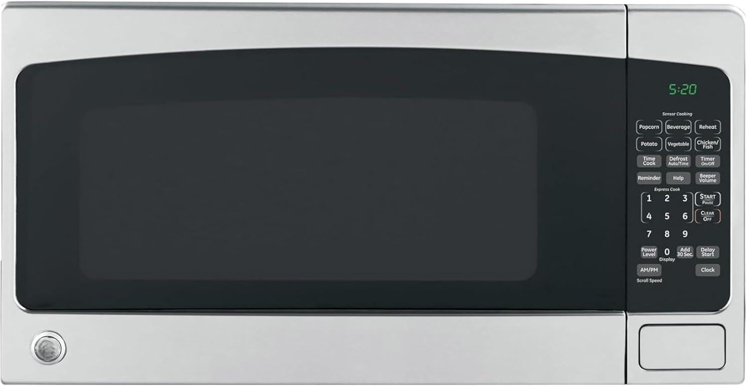 GCST07N1WSS Microwave Oven, 700-watt 6 Auto Cooking Settings, Child-Lock Technology, Kitchen Essentials for The Countertop, Dorm Room or Apartment, 0.7 Cu. Ft, Stainless Steel