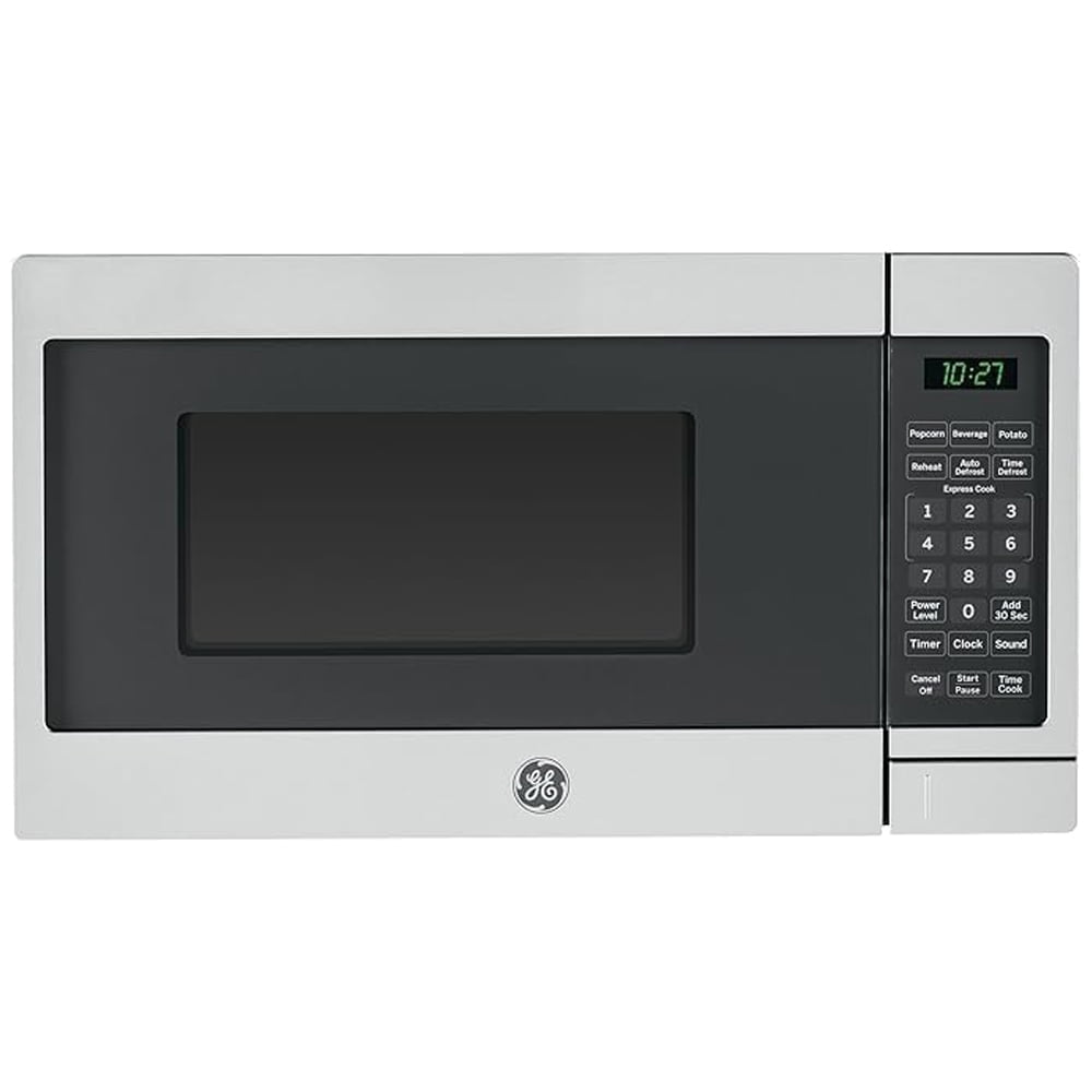 GE Countertop Microwave Oven, 700-watt Compact 0.7 Cu Ft, Stainless Steel