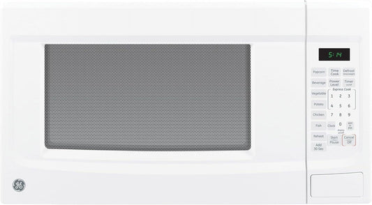 GE GCST14S1WWW Microwave Oven,1,100-watt 7 Auto Cooking Settings, Kitchen Essentials for The Countertop, Dorm Room or Apartment, Child-Lock Technology 1.4 Cu. Ft, White