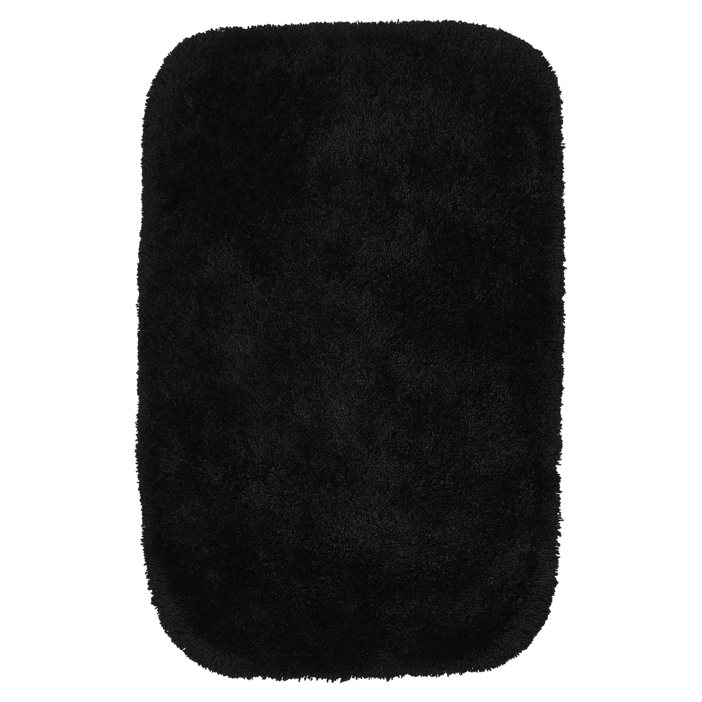 Garland Rug Finest Luxury Washable Nylon Black Bath Rug, 30" x 50"