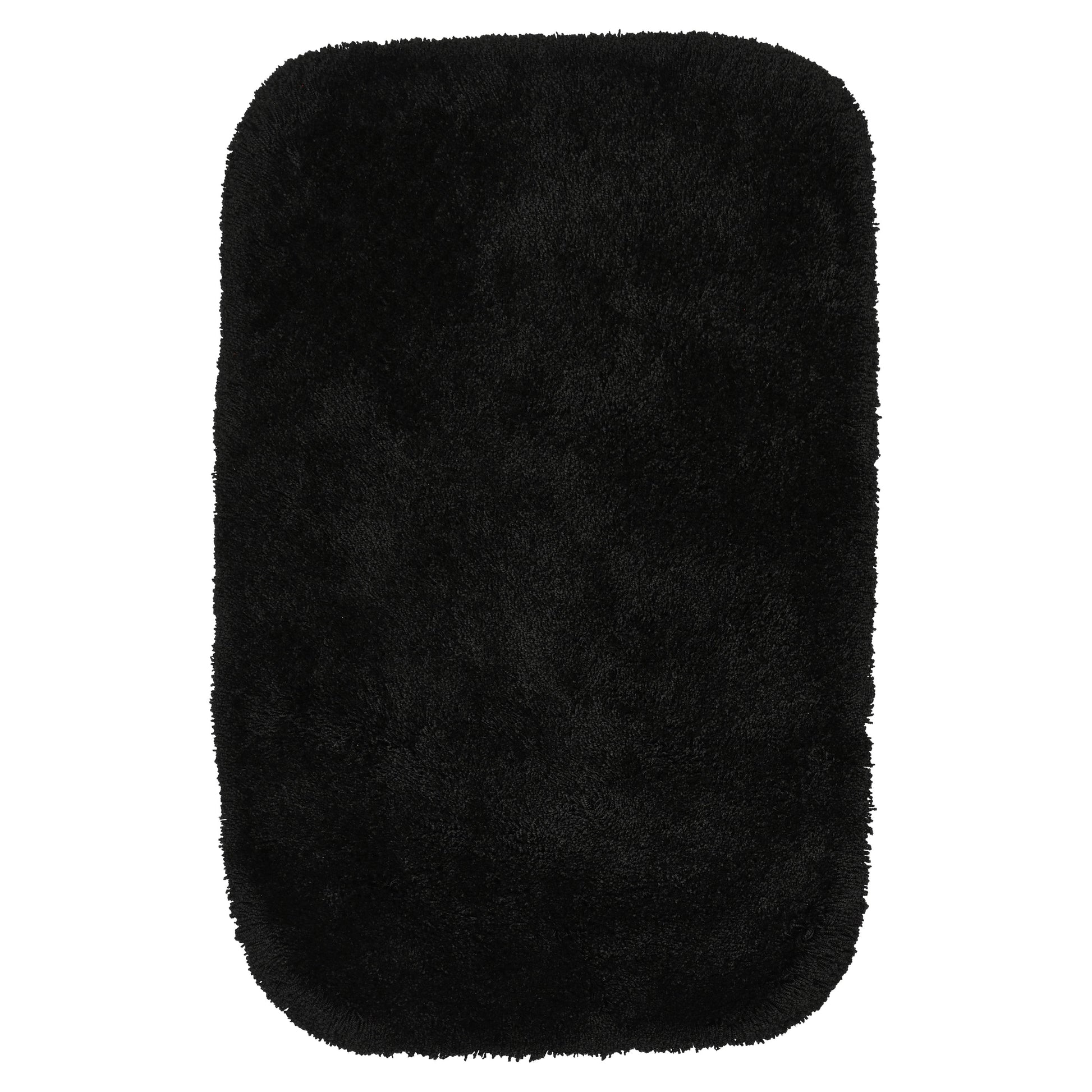 Garland Rug Finest Luxury Washable Nylon Black Bath Rug, 30" x 50"