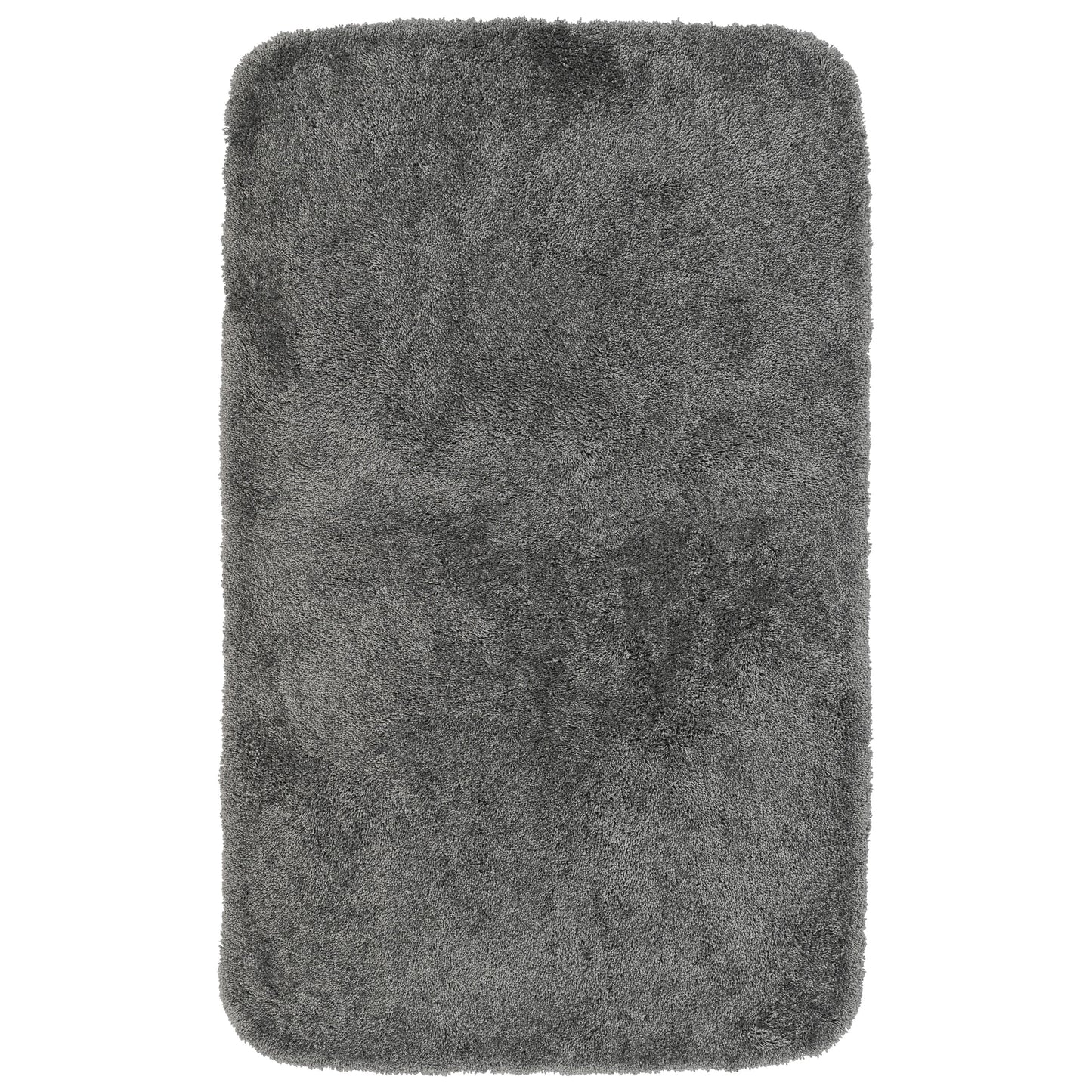 Garland Rug Finest Luxury Washable Nylon Dark Gray Bath Rug, 30" x 50"